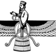 Faravahar, a main symbol of Zoroastrianism where “Good Thoughts, Good Words, Good Deeds” are the basic tenets of the religion.